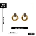 Korean Style Inlaid Rhinestone Geometric Circle Earringspicture17