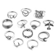 Korean alloy snake open diamond ring set wholesalepicture68