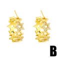 simple trendy fivepointed star Cshaped earringspicture15