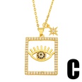 Retro eye geometric square sixpointed star necklacepicture18