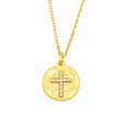 Fashion coin cross diamond pendant necklacepicture17