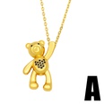 Fashion love bear diamond pendant necklacepicture15