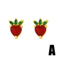 cute fruit pineapple strawberry  diamond earringspicture14
