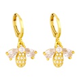 Korean fashion personality simple bee parrot zircon earringspicture14