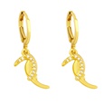 Korean fashion personality simple bee parrot zircon earringspicture15