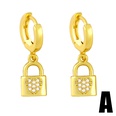 simple niche fashion heart lock earringspicture15