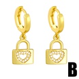 simple niche fashion heart lock earringspicture14