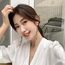 Korean style candy color star paper clip tassel earringspicture13
