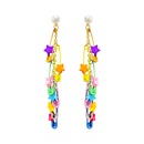 Korean style candy color star paper clip tassel earringspicture16