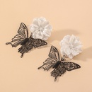 Korean Style Black and White Contrast Color Butterfly Flower Earringspicture11