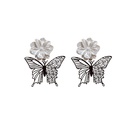 Korean Style Black and White Contrast Color Butterfly Flower Earringspicture15