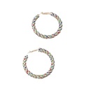 Fashionable simple circle diamond earringspicture9