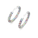Fashionable simple circle diamond earringspicture10