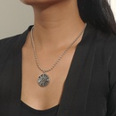 retro simple sun round pendant necklacepicture6