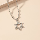 simple personality creative hollow sixpointed star necklacepicture7