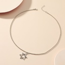 simple personality creative hollow sixpointed star necklacepicture8