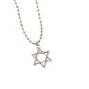 simple personality creative hollow sixpointed star necklacepicture9