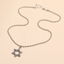 new creative style retro simple hollow sixpointed star necklacepicture7
