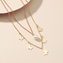 Korean simple multilayer fashion butterfly pearl necklacepicture8
