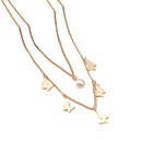 Korean simple multilayer fashion butterfly pearl necklacepicture10