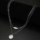 Korean OT buckle pearl multilayer stainless steel necklacepicture18