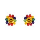 exquisite crystal sun flower smiley face earringspicture17