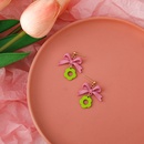 fashion cute pink bowknot flower earringspicture12