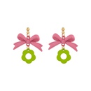 fashion cute pink bowknot flower earringspicture13