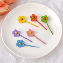 simple contrast color flower hairpin wholesalepicture12