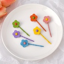 simple contrast color flower hairpin wholesalepicture13