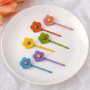 simple contrast color flower hairpin wholesalepicture14