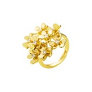 fashion copperplated real gold flower inlaid zircon ringpicture12