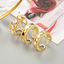 fashion heartshaped drop oil inlaid zircon opening adjustable ringpicture10