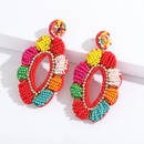 creative ethnic style color geometric cloth rice bead earringspicture16