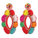 creative ethnic style color geometric cloth rice bead earringspicture17