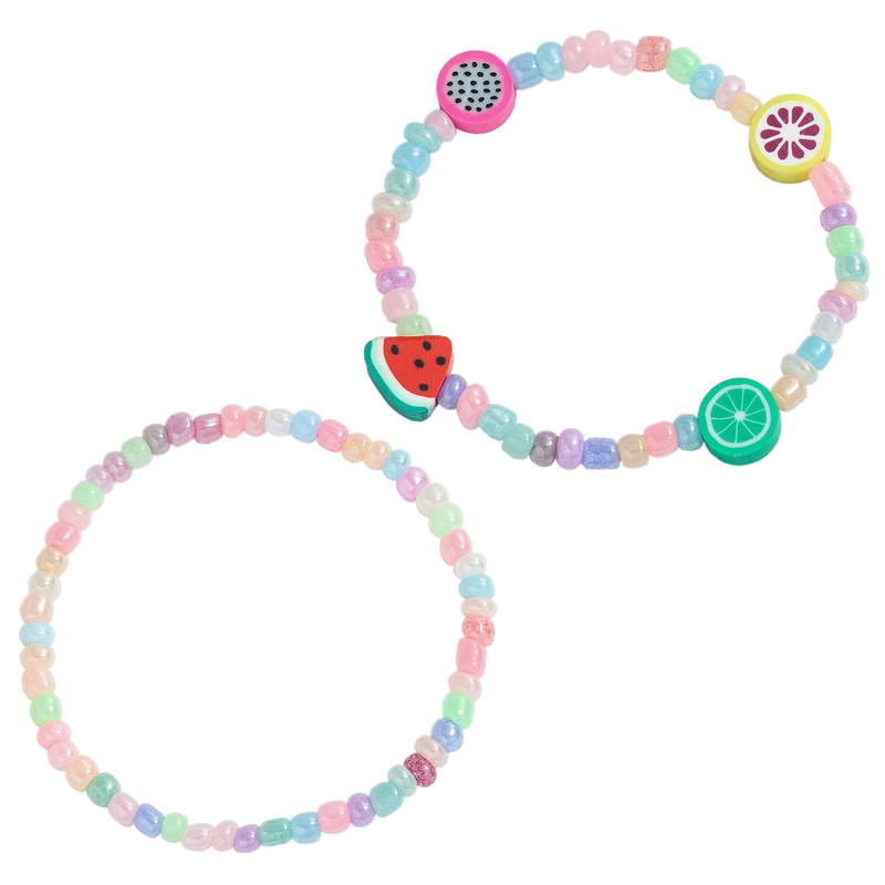 Fashion Fruit Handmade Beaded Contrasting Color Bracelet Set