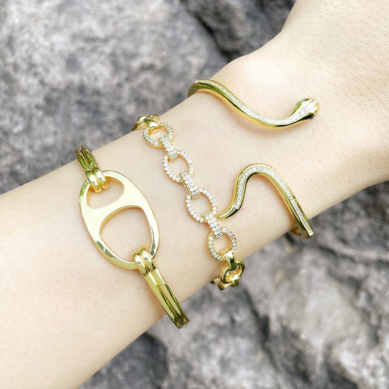 fashion personality snakeshaped open bracelet