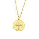 Fashion coin cross diamond pendant necklacepicture13