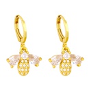 Korean fashion personality simple bee parrot zircon earringspicture10