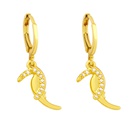 Korean fashion personality simple bee parrot zircon earringspicture11