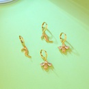 Korean fashion personality simple bee parrot zircon earringspicture12