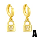 simple niche fashion heart lock earringspicture10