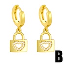 simple niche fashion heart lock earringspicture11