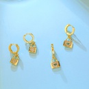 simple niche fashion heart lock earringspicture12