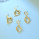 Koreas retro geometric prismatic zircon earringspicture12