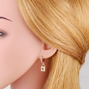 Korean heart lock microinlaid zircon earringspicture14