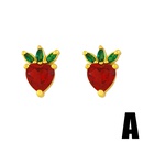 cute fruit pineapple strawberry  diamond earringspicture10
