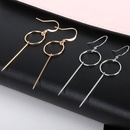 retro simple style geometric round vertical strip long earrings wholesalepicture18
