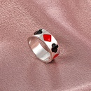 simple carved flower heart alloy ring wholesalepicture14