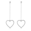 fashion full diamond heartshaped long tassel earrings wholesalepicture14
